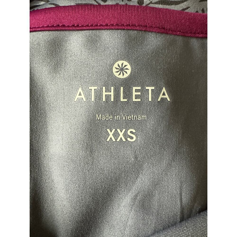 Athleta Gravity Womens Short Sleeve 1/2 Zip Polo Dark Gray/Black  XXS EUC - Picture 7 of 9